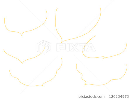 Yellow hand drawn speech bubbles set Yellow hand drawn speech bubbles set 126234973