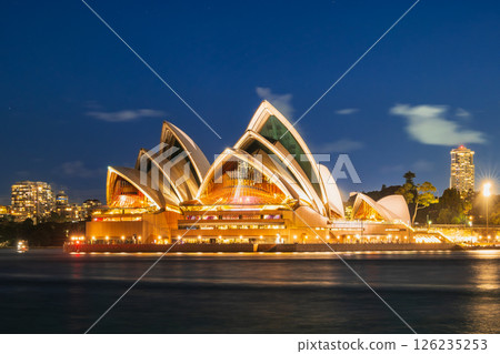 Sydney Opera House illuminated 126235253