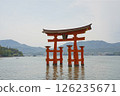 Torii floating on the sea 126235671