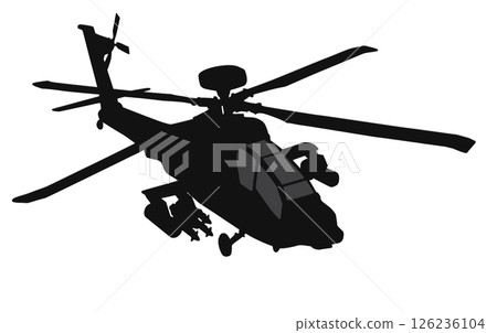 Helicopter silhouette Helicopter silhouette 126236104