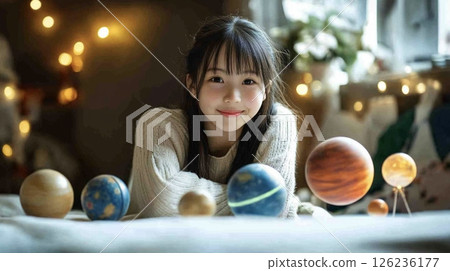 房間裡有行星的女人 126236177