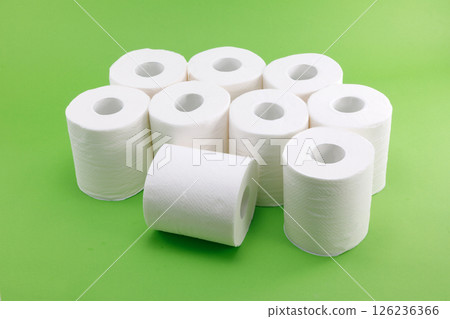 Green background toilet paper Green background toilet paper 126236366
