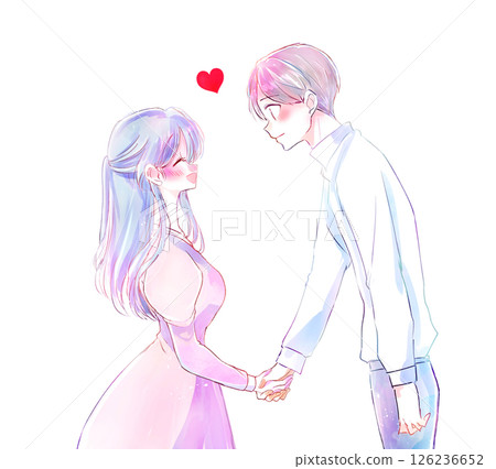Men and women shaking hands, love 126236652