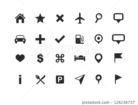 Map marker icon location vector stock illustration. Navigation Icons - Smart Series stock illustration Map marker icon location vector stock illustration. Navigation Icons - Smart Series stock illustration 126236737