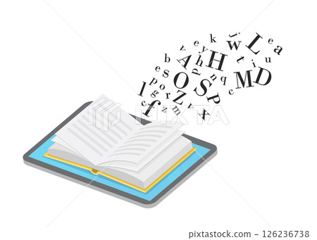 Digital learning. Online Library Concept Vector illustration Digital learning. Online Library Concept Vector illustration 126236738
