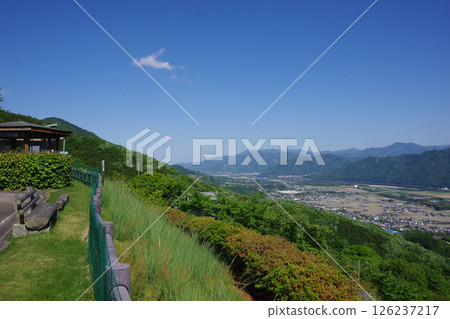 View of Mima City from Health and Communication Forest in Miyoshi City, Tokushima Prefecture View of Mima City from Health and Communication Forest in Miyoshi City, Tokushima Prefecture 126237217