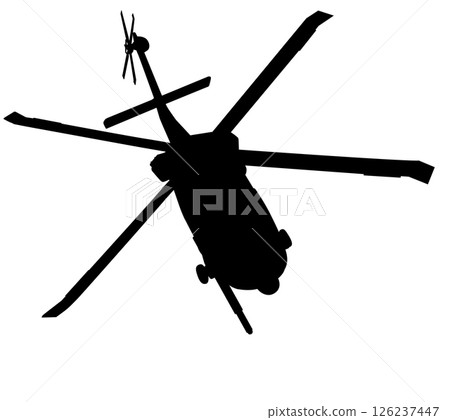 Helicopter vector silhouette Helicopter vector silhouette 126237447