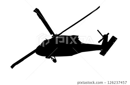Helicopter vector silhouette 126237457