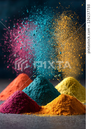 Colorful powder for Holi festival 126237788