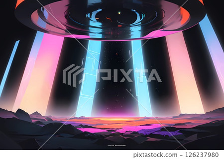 遊戲背景：未來社會數位世界3D舞台 126237980