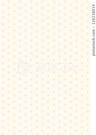 Japanese pattern hemp leaf background, simple light orange illustration Japanese pattern hemp leaf background, simple light orange illustration 126238014