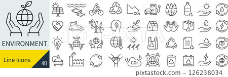 Environmental icon set Environmental icon set 126238034