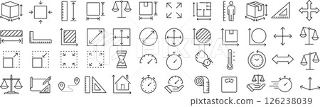 關於向量測量的單色線圖示集 126238039