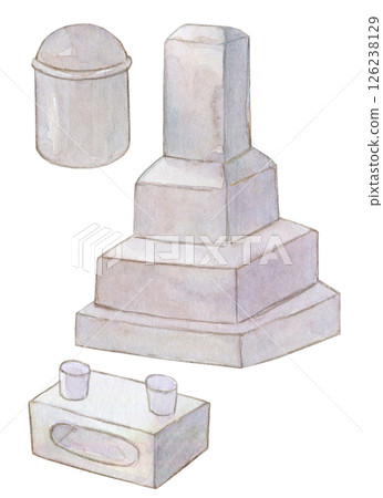 水彩插圖：標準墳墓 126238129