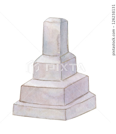 Watercolor illustration: Standard grave Watercolor illustration: Standard grave 126238131