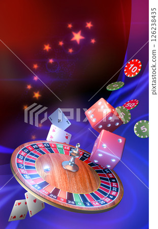 Gambling games background with roulette 126238435