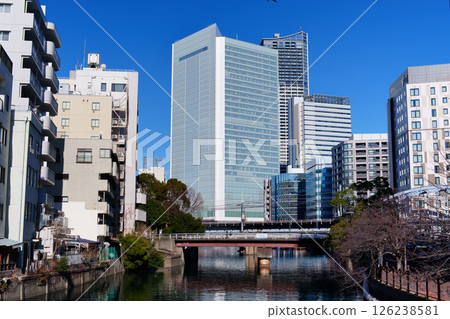 Cityscape: Yokohama, Ooka River and Noge Streets Cityscape: Yokohama, Ooka River and Noge Streets 126238581