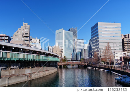 Cityscape: Yokohama, Ooka River and Noge Streets Cityscape: Yokohama, Ooka River and Noge Streets 126238583