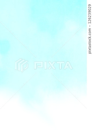 簡單的水彩天空和雲彩插圖背景 126239029