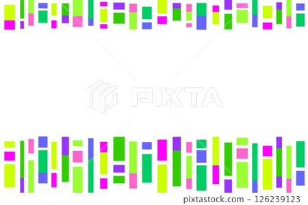 Geometric pattern frame rectangle white space colorful 126239123