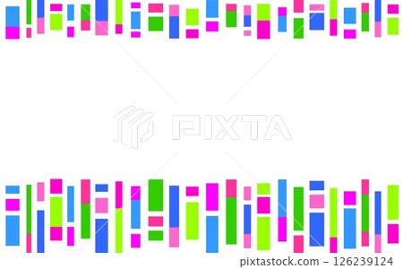 Geometric pattern frame rectangle white space colorful 126239124