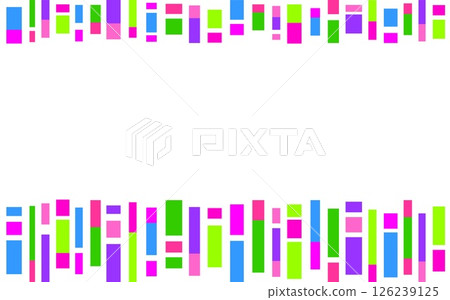 Geometric pattern frame rectangle white space colorful 126239125