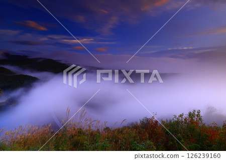 Oshu City, Iwate Prefecture, dawn scenery 126239160