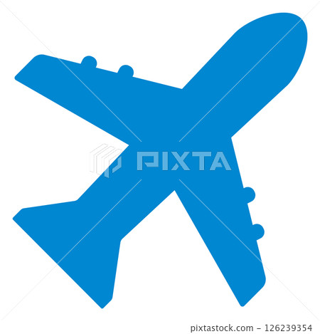 Airplane silhouette icon illustration 126239354