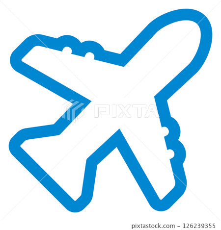 Airplane silhouette icon illustration Airplane silhouette icon illustration 126239355