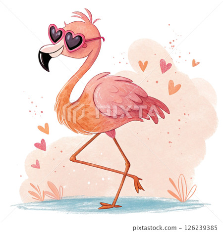 Cute animals, children's book style  White Background 126239385