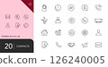 Office icons. Office. Work. A set of editable icons. 50 pieces. Linear style. Vector image 126240005