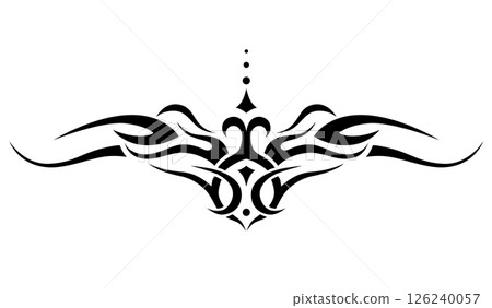 Tribal tattoo. Vector frame border pattern ornament decor. Tribal tattoo. Vector frame border pattern ornament decor. 126240057
