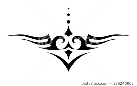 Tribal tattoo. Vector frame border pattern ornament decor. Tribal tattoo. Vector frame border pattern ornament decor. 126240062