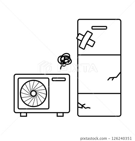 破舊的生態可愛（線條畫） 126240351