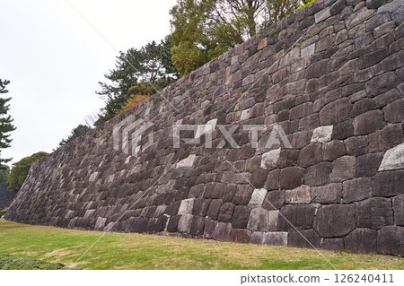 東京：江戶城遺址的石牆 126240411