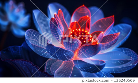 Lamp glow light lotus flower shine for night environment inspiration 126240509