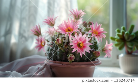 Plant house cactus for fresh air and modern interior decoration 126240714