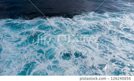 raging powerful ocean waves aerial view raging powerful ocean waves aerial view 126240856