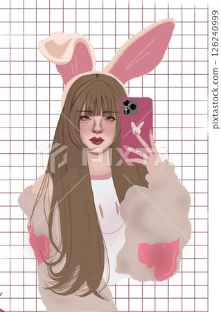 pinky bunny girl 126240999
