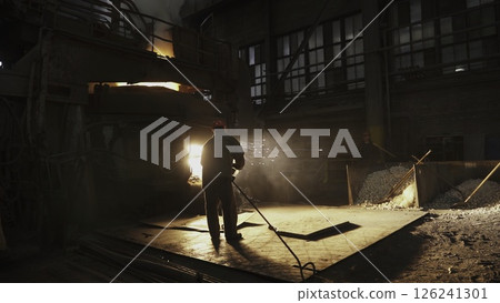 Industrial Metal Smelting Operations are carried out in a dedicated Industrial Factory Setting. Stock Clip Industrial Metal Smelting Operations are carried out in a dedicated Industrial Factory Setting. Stock Clip 126241301