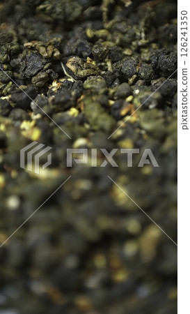 An Exquisite CloseUp View of a Loose Leaf Green Tea Blend That Captures Its Beauty and Essence. Media 126241350