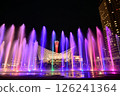 Illuminated fountain. 126241364