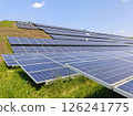 綠樹環繞的太陽能發電廠 126241775