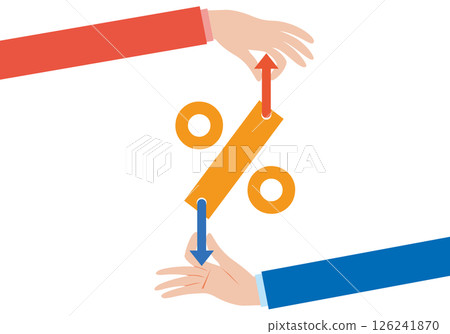 Interest rate fluctuation illustration Interest rate fluctuation illustration 126241870