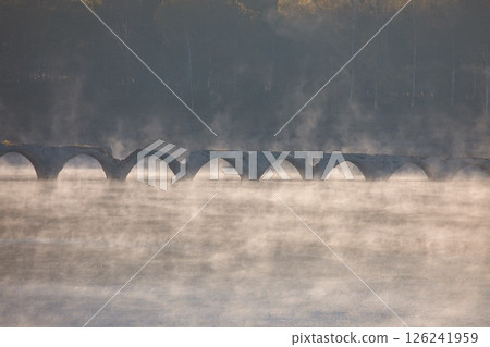 Taushubetsu River Bridge in Autumn 126241959