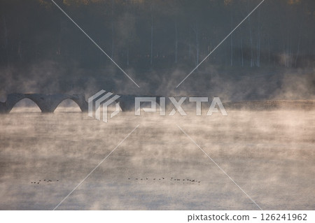 Taushubetsu River Bridge in Autumn Taushubetsu River Bridge in Autumn 126241962