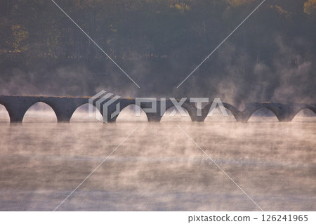 Taushubetsu River Bridge in Autumn 126241965