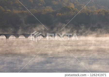 Taushubetsu River Bridge in Autumn 126241971
