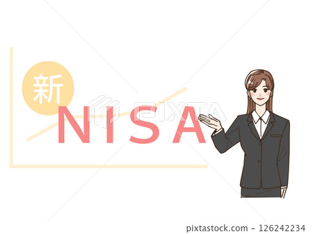 New NISA logo and illustration of a woman New NISA logo and illustration of a woman 126242234