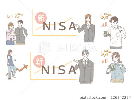 為開始新 NISA 的人提供的插圖集 126242254
